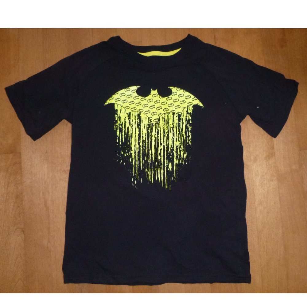 Boys Batman Logo Rain Short Sleeve T-Shirt   Size 8 14/16  NWT
